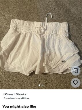 J. Crew White Women's Athletic Shorts with Drawstring